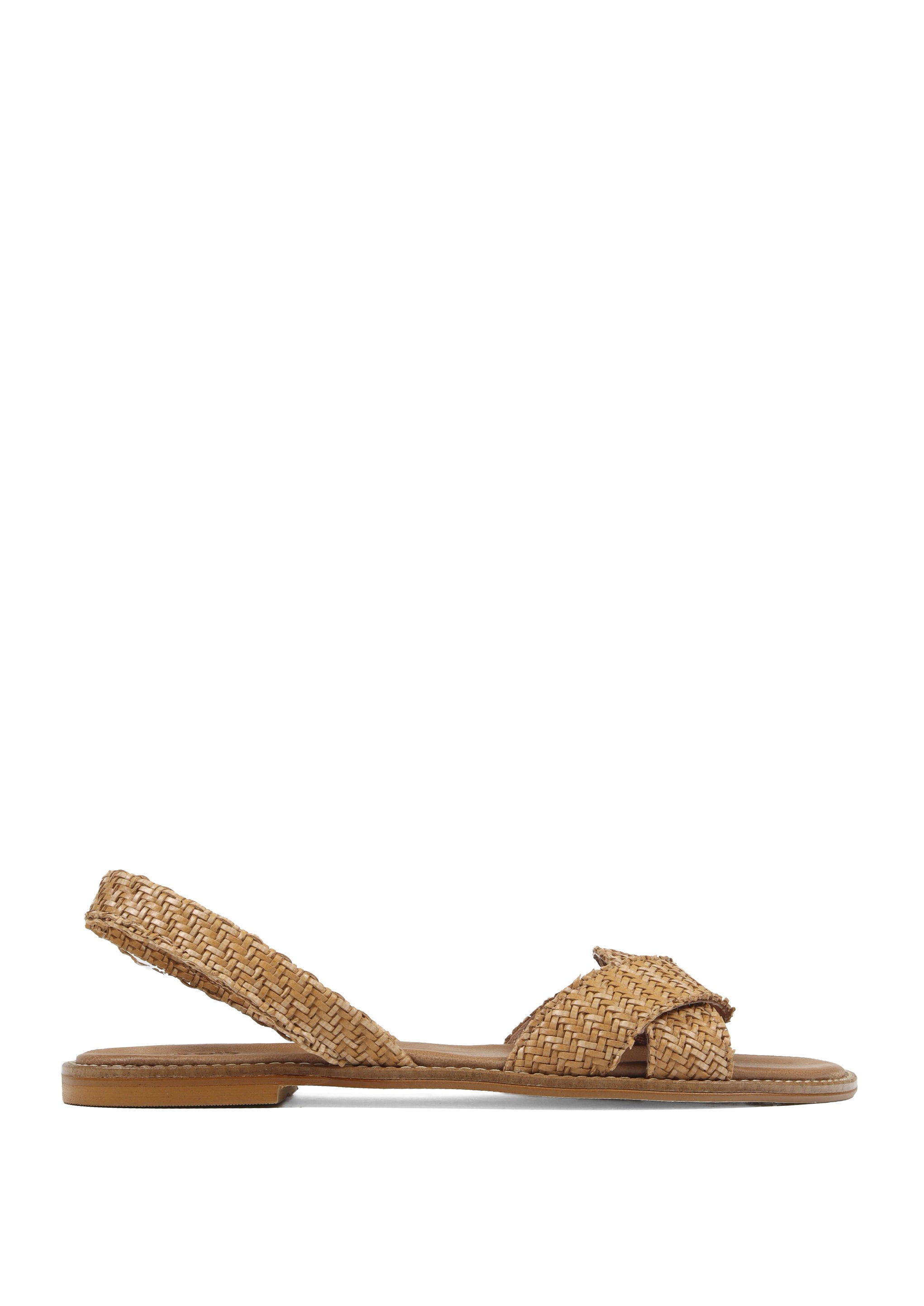 Nimbus natural raffia flat sandal for women | One more step