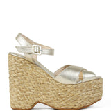 Golden Braided Platform Sandal