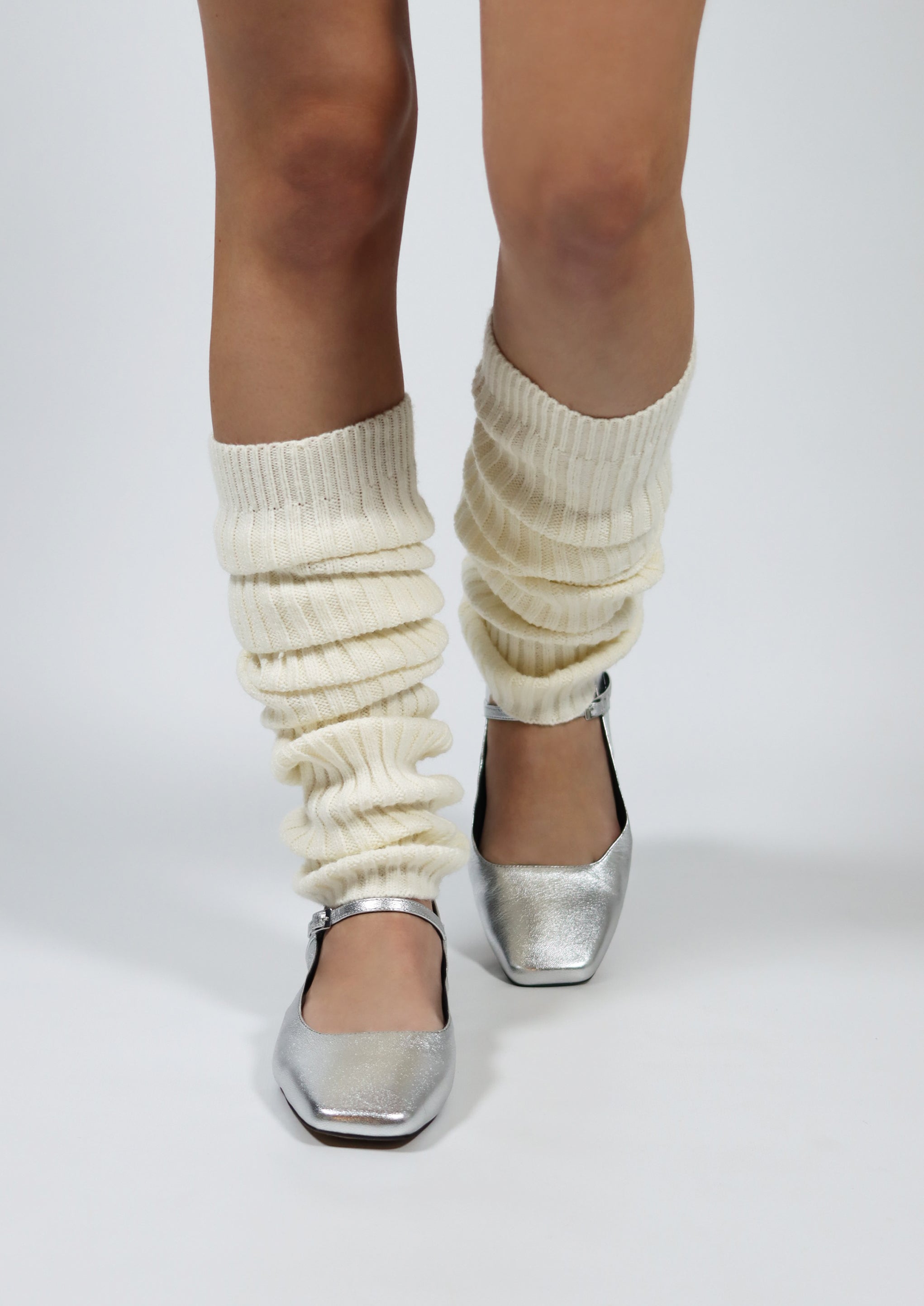 Osaka Silver ballerina in silver leather for women | One