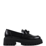 Beverly Black Buckle Moccasin