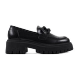 Beverly Black Buckle Moccasin