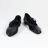 Positano Black Buckle Ballerina