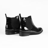 Bright patent leather Chelsea boot