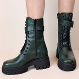 Rennes Green Ankle Boot