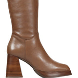 Florence Brown Wood Ankle Boot