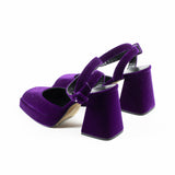 Miranda Purple Velvet Sandal
