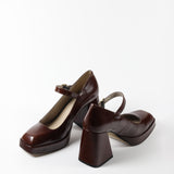 Florence Dark Brown Patent Leather Moccasin