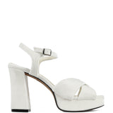 Kendall Velvet White Sandal