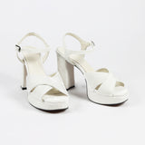 Kendall Velvet White Sandal