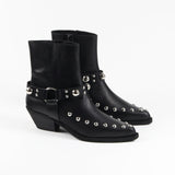 Chester Black Tacks Ankle Boot
