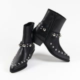 Chester Black Tacks Ankle Boot