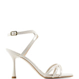 Melinda Crossed White Sandal